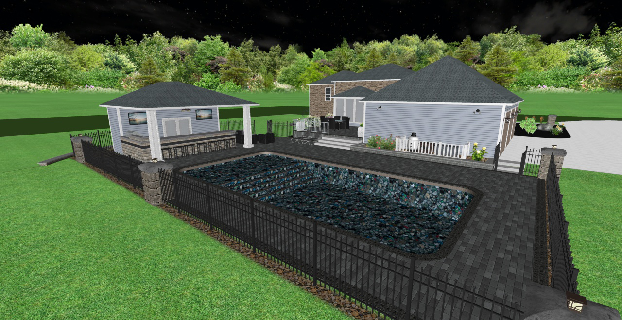 A+ Lawncare 3D Pool And Landscape Design