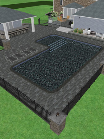 A Plus Lawncare Pools 3d Design SM