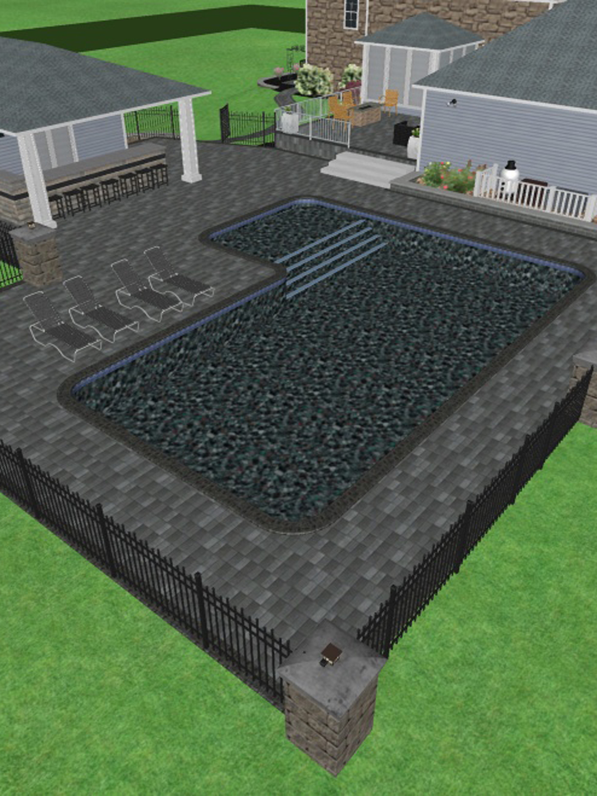 A Plus Lawncare Pools 3d Design